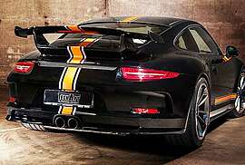 Design Folierung Porsche Abbildung Heck