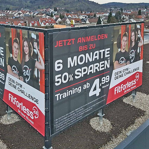 Großwerbeanlage Fit for less