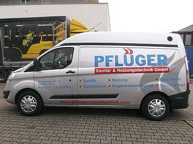 Autofolierung Pflüger, Ford Transit Custom, Stuttgart