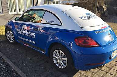 Fahrzeugfolierung Süddeutsche Immobilienwerte, Ludwigsburg bei Stuttgart, VW Beetle