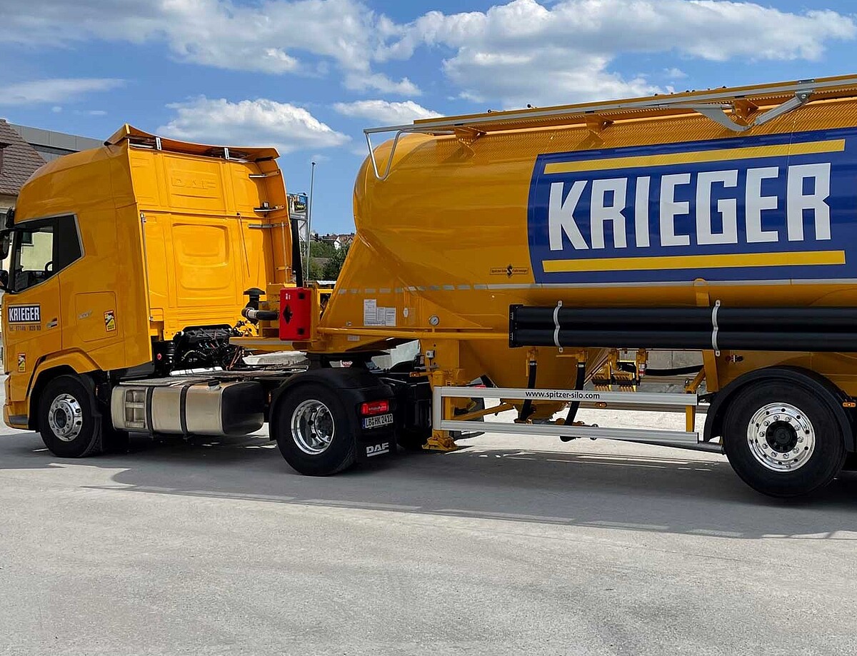 LKW Werbebeschriftung Krieger Beton