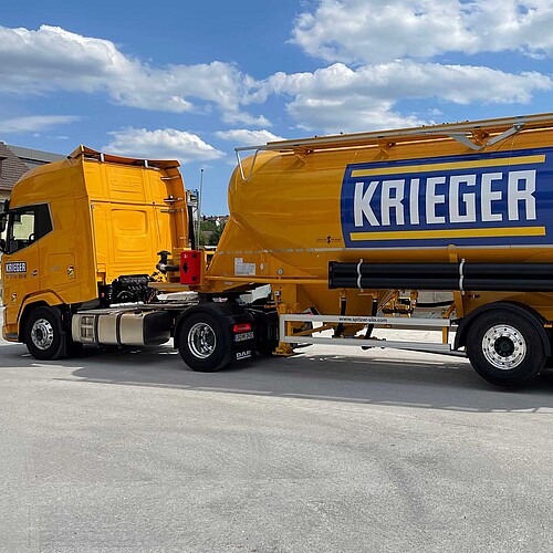 LKW Werbebeschriftung Krieger Beton