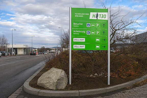 Leitsystem, Wegweiser, Unternehmen, Böblingen.