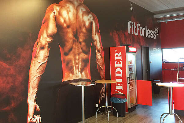 Fototapete, Wandtattoo für Fitnessstudio, Fitnessclub in Waiblingen bei Stuttgart