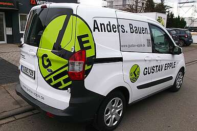 Autowerbung Gustav Epple, Stuttgart, Ford Transit Courier