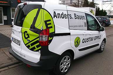 Autowerbung Gustav Epple, Stuttgart, Ford Transit Courier