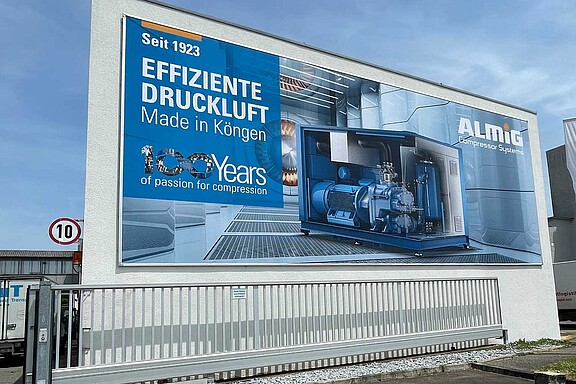Werbebanner Kederrahmen Almig