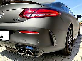 Car Wrapping Mercedes C43 Detaill Heck