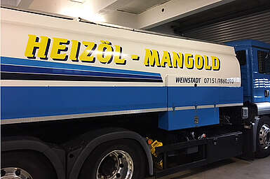 Fahrzeugfolierung Heizöl Mangold, Weinstadt bei Stuttgart, LKW, Tankwagen