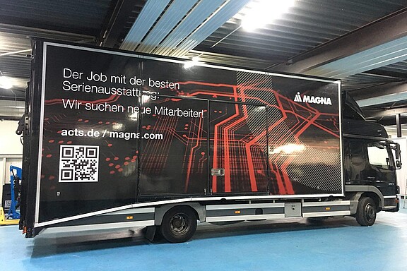 Werbebeschriftung LKW Magna