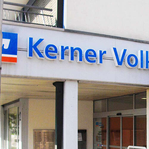 Leuchtschrift Umrüstung auf LED-Technik: Kerner Volksbank, Kernen