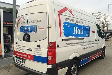 Autobeschriftung Hoti, Weinstadt bei Stuttgart, VW Crafter