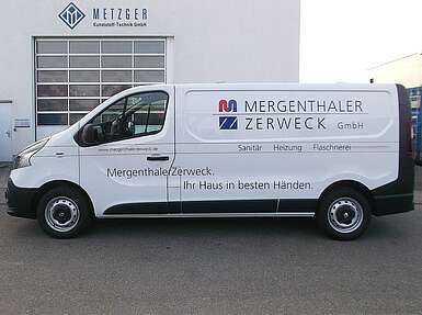 Autobeschriftung Renault Trafic, MergenthalerZerweck, Esslingen