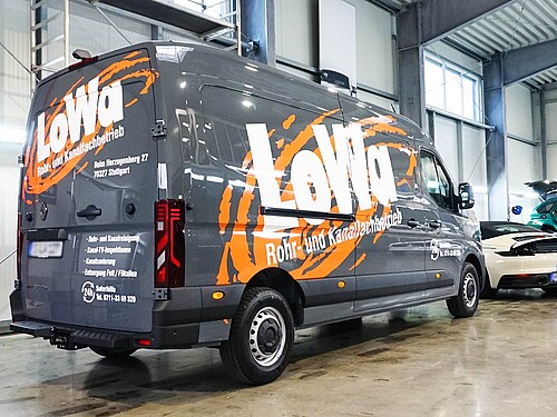 Fahrzeugbeschriftung Renault Master für LoWa Rohrreinigung