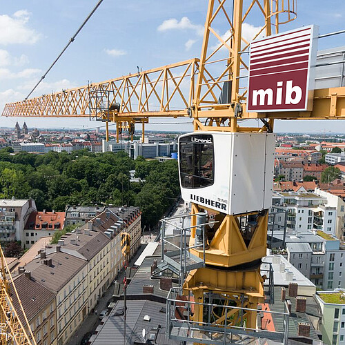 Kranleuchtkasten für MIB an Turmdrehkran