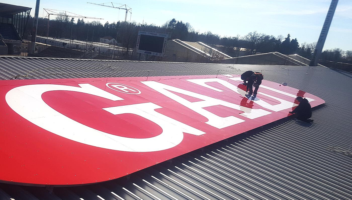 GAZI Werbeschild, Stuttgarter Kickers Stadion