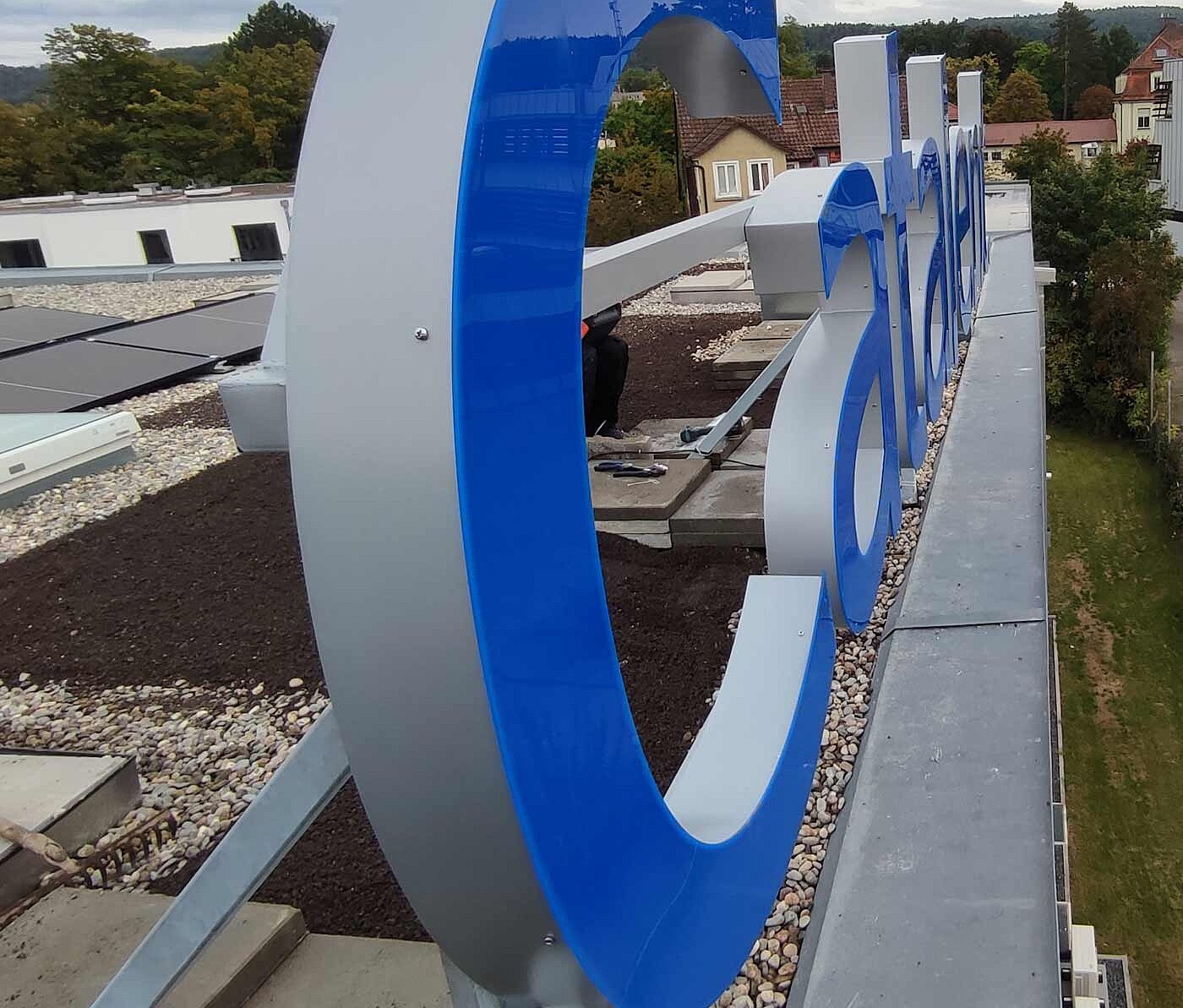 Dachwerbeanlage Catalent Schorndorf