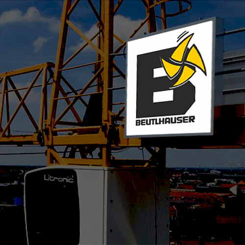Kranleuchtkasten für Beutlhauser Baumaschinen und Baugeräte